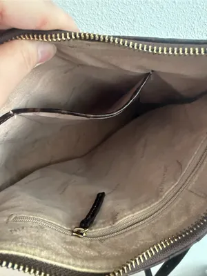 Brahmin Katie Crossbody Bag in Chocolate Melbourne Croc-Embossed Leather thumbnail 8