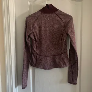 Lululemon Women’s 4 Always Alert 1/2 Zip Heathered Garnet Winter Outdoor Top thumbnail 4
