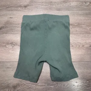 Old Navy Womens XL Sage Green Ribbed Biker Shorts High Waisted Cotton Stretch‎ thumbnail 2
