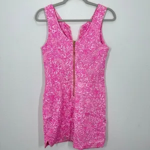 Lilly Pulitzer Target Collab Pink‎ White Paisley Lace Trim V Neck Dress Size 6 thumbnail 8