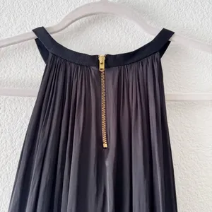 A.L.C. Black Gray Draped Halter Neck Shift Mini Dress Elegant Party Dress Size M thumbnail 7