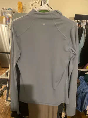 Yogalicious Light Gray Quarter-Zip Performance Pullover thumbnail 5