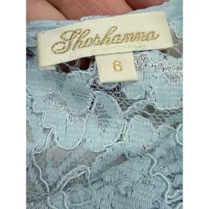 Shoshanna‎ Rae Baby Blue Lace Shift Midi Dress 3/4 Sleeve Size 6 thumbnail 3