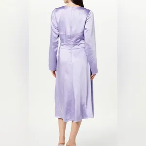 The Drop Violeta cut out silky dress Lavender. Size Large thumbnail 9