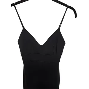 Lulus Dress Womens XS Black Bodycon Midi Deep V-Neck Spaghetti Strap Zip thumbnail 4