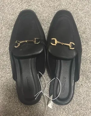 Old Navy Women's Black Slip-On Loafers with Gold Accent thumbnail 1