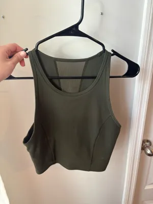 All In Motion Olive green workout top thumbnail 2