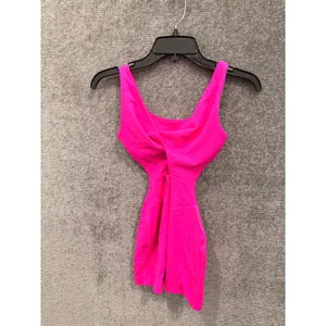 Buffbunny Women Romper XXS Pink Activewear Twist Back Cutout Bodysuit thumbnail 6