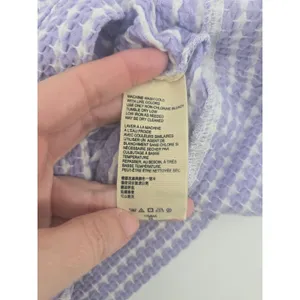 Free People Tank Top Womens XS Purple Striped Mock Neck Textured Knit Sleeveless thumbnail 4