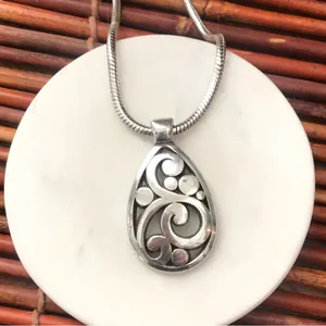 Brighton Teardrop Pendant Scroll Necklace thumbnail 2
