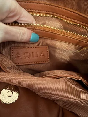 Aqua Quilted Crossbody Bag Brown thumbnail 3