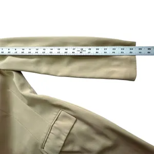 Trio New York Vintage Coat Womens 12 Tan Beige Wool Made in USA Trench Old Money thumbnail 8