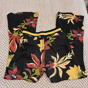 Farm Rio x Anthropologie Floral Calla Flared Pant Retro Bohemian Sz XS 💛🍄 thumbnail 14