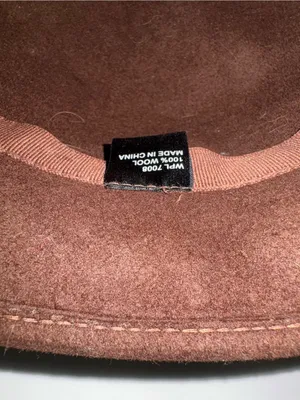 Womens Vintage Brown Wool Cloche Hat with Stud Trim thumbnail 4