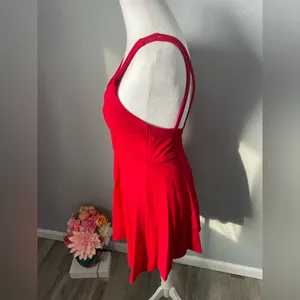 Lulus Red Sleeveless Fit & Flare Mini Dress – Perfect for Cocktail or Date Night thumbnail 3