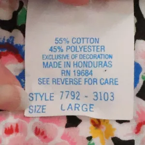 Vintage 80s Artistic Fantasy Floral House Dress Womens Size L Pink Lounge Pocket thumbnail 6