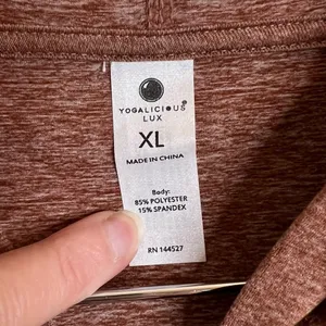 Yogalicious Lux Athletic Jacket Women’s size XL zip up hood pockets thumb holes thumbnail 5