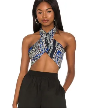 Revolve Superdown Alondra Halter Wrap Top thumbnail 1