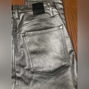 Free People We the Free Phoenix Coated High-Rise Skinny‎ Jeans in Silver Size 27 thumbnail 14