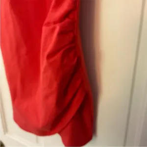 Superdown Skye Mini Dress Red Orange‎ Ruched Sleeveless Plunge Neck S Revolve thumbnail 6