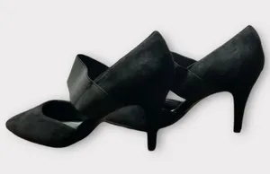 Women’s Impo Stretch Black Suede Kitten Heel Shoes Size 8 Pointed Toe thumbnail 6