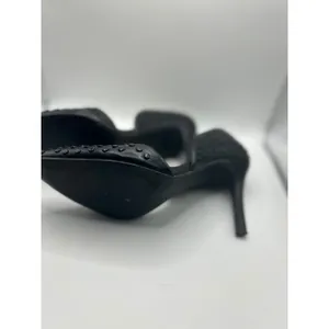 French Connection Black Studded Leather d'Orsay Pointed Toe Stiletto Heels 4in‎ thumbnail 8