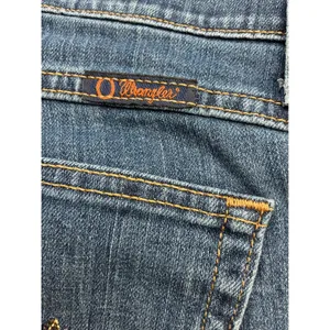 Wrangler Q-Baby Ultimate Riding Jeans Blue Bootcut Mid Rise 7/8x36 Womens thumbnail 3
