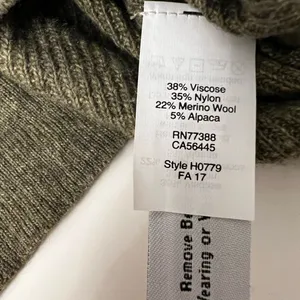 Madewell Just Right Pullover Sweater green Merino Wool Alpaca crew neck Waffle S thumbnail 6