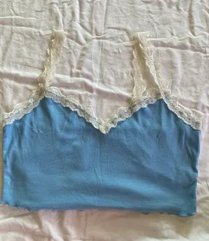 Blue Lace Tank Top Size L thumbnail 1