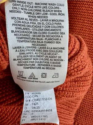 Jessica Simpson Cable Knit Ruffle Cropped Sweater Tank Rust Small S thumbnail 8