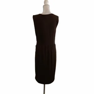 Max and Cleo Brown Faux Wrap Medium Dress‎ thumbnail 5
