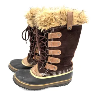 Sorel Women's Joan Of Arctic Brown Leather Tall Fur Winter Snow Boots Size 8 thumbnail 5