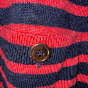 J.‎ Jill Wearever Collection Cardigan Sweater, Red/Navy Striped, Gold Buttons LP thumbnail 4