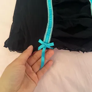 Victoria's Secret Black and Blue Bow Sheer Camisole thumbnail 4