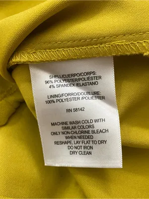 Donna Morgan Chartreuse Midi Dress with Side Drape thumbnail 7