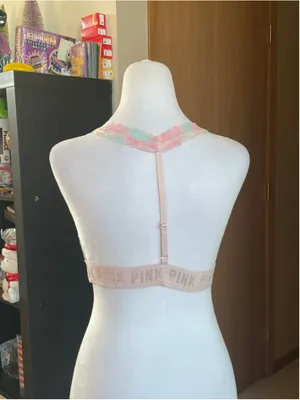 Women's PINK Victoria's Secret Bralette L Pink Green thumbnail 2