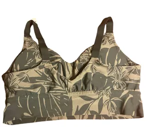 Aerie Offline Real Me Ballet green Bra Horizon Floral Longline Softy size XL thumbnail 1