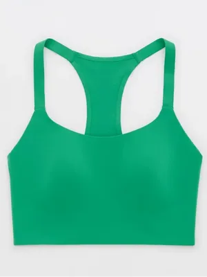 OFFLINE By Aerie Green Real Me Hold Up! Racerback Sports Bra thumbnail 2