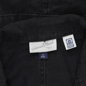 NEW Universal Thread Womens Long Sleeve Utility Baggy Denim Jumpsuit Black 17 thumbnail 6
