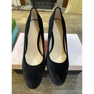 Kate Spade Sybil Pumps Size‎ 7.5 Black Velvet Heels Rhinestones thumbnail 2