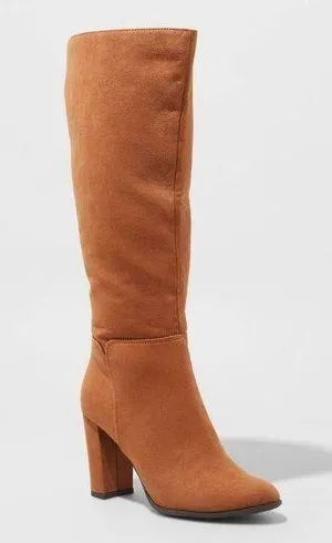 A New Day Cognac Knee High Boots 8.5 thumbnail 1