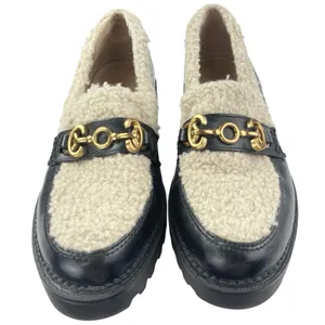 Circus by Sam Edelman Deana Black Sherpa Slip On Chunky Platform Loafers Shoes 6 thumbnail 2