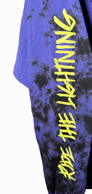 Metallica Men’s Ride the Lightning Band Logo Long Sleeve Tie- Dye T- Shirt thumbnail 5