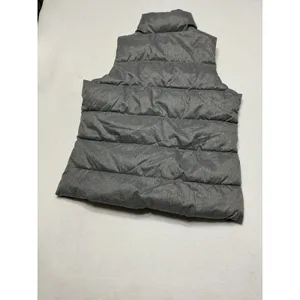 Old Navy Womens Large Gray Puffer Vest Full Zip Quilted Winter Layering Vest thumbnail 2