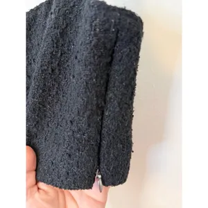 Abercrombie & Fitch Black Tweed Textured Cropped Tank Top Sweetheart Neckline XS thumbnail 5