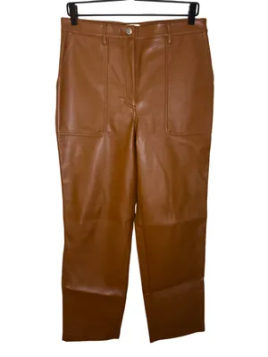 Aritzia Wilfred Free Lucy Pant Camel Vegan Leather Size 10 Neutral Capsule thumbnail 2