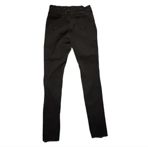 Shein Black Skinny Distressed Jeans Size Large thumbnail 2