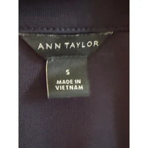 Ann Taylor Womens Navy Blue Split Neck Balloon‎ Sleeve Blouse Small thumbnail 7