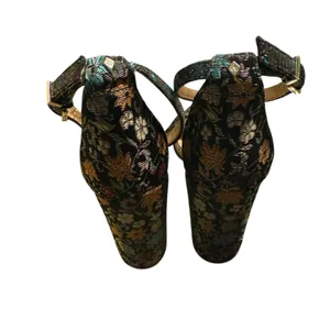Sam Edelman Women's Yaro Floral Print Block Heel Open Toe Sandal Grey Size 8 thumbnail 5