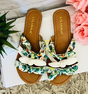 Liliana White Tropical Bow Sandals thumbnail 1